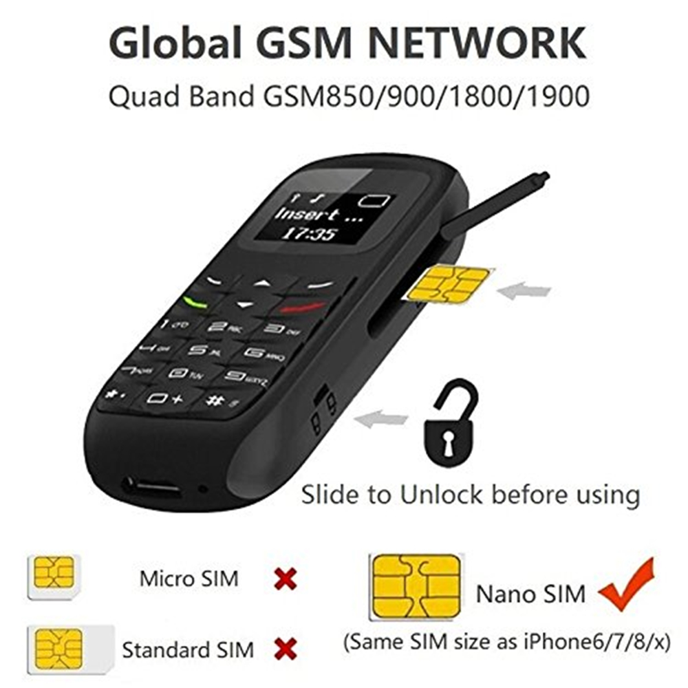 Ultra Mini Κινητό Τηλέφωνο SIM & Bluetooth Ακουστικό Handsfree με Αλλαγή της Φωνής - Mini CellPhone
